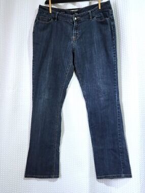 ANA Jeans Womens 16 Mid Rise Blue Denim Bootcut Flare Pants Plus Size Stretch